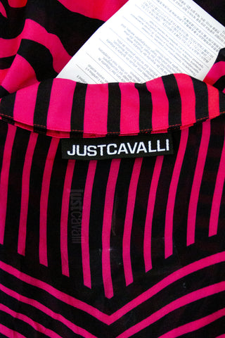 Just Cavalli Semi-Sheer Zebra Print Shirt Blouse