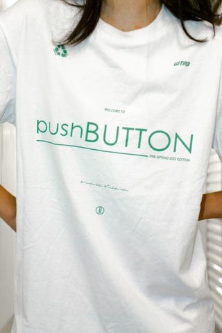 pushBUTTON PS22 White pushBUTTON Multi Logo Tee