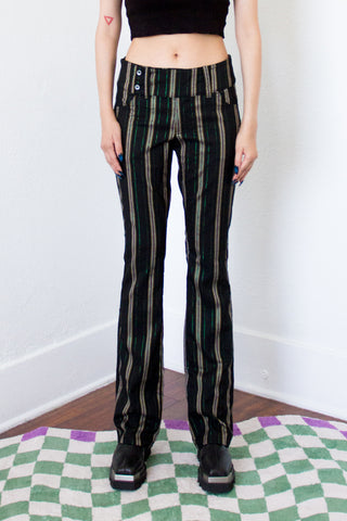 Urban Outfitters Y2K Belted Low Rise Trouser Pant in Multi