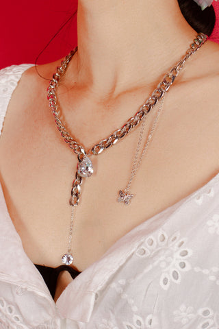 Waterdrop Crystal Chain Necklace