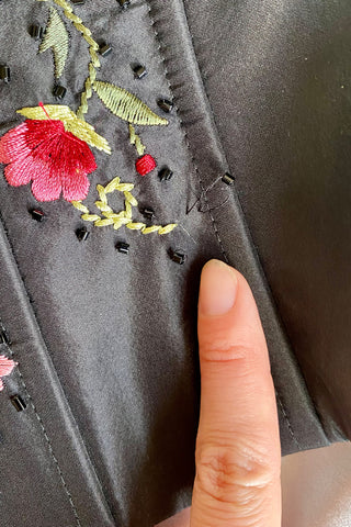 Vintage Rickie Freeman for Teri Jon Floral Embroidered Corset