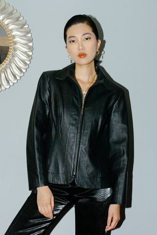 Vintage Yvonne le Marie for Revue Leather Biker Jacket