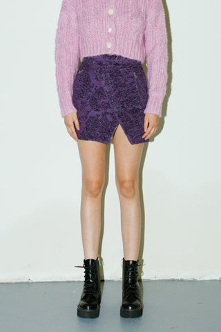 Urban Outfitters Joan Asymmetrical Mini Skirt in Purple
