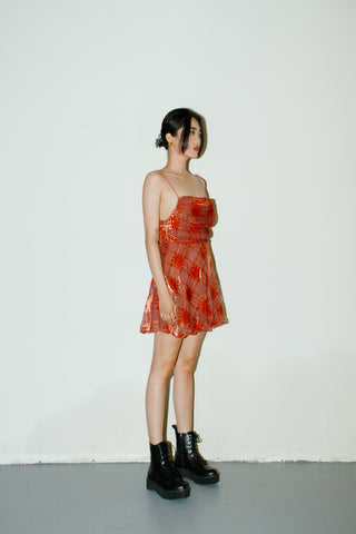 Urban Outfitters Lexington Burnout Velvet Mini Dress