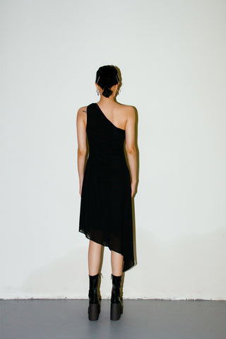 Vintage Laundry by Shelli Segal One-Shoulder Asymmetrical Dress