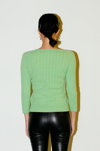 griffen Cable Knit Cashmere Pullover Sweater