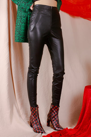 h:ours Faux Leather Starlet Pant