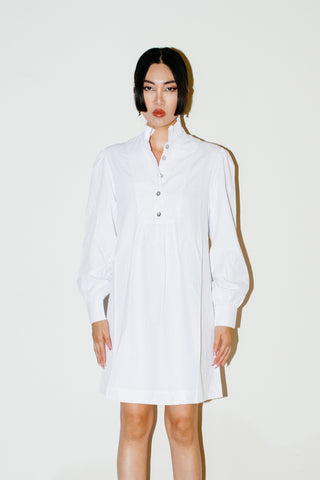 Alexa Chung Pierrette Frill Herringbone Shirt Dress