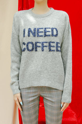 Camaieu I Need Coffee Sweater