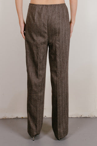 Vintage Carlisle Tweed Wool Blend Striped Trousers