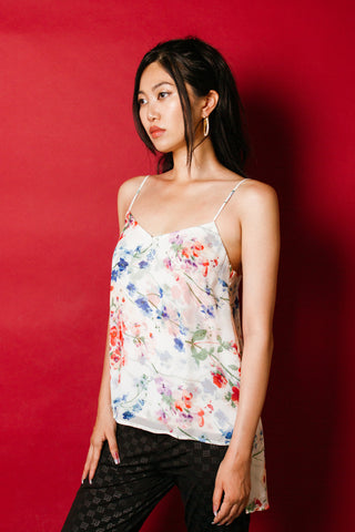 Theory Vaneese Floral Silk Cami Top