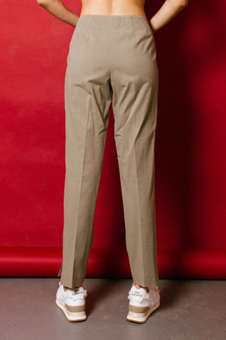 Vintage Brunello Cucinelli Olive Green Side Zipper Straight Trouser Pant
