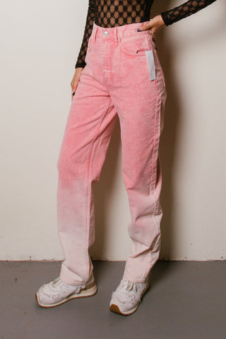 Urban Outfitters BDG Recycled High-Waisted Baggy Jean in Ombre Pink