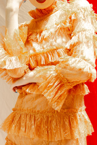 By Malina Carmine Mini Dress in Spice Honey