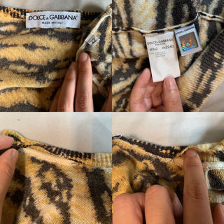 Dolce & Gabbana Animal Print Cashmere Cardigan