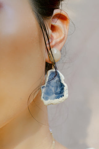 Watercolor Faux Stone Earring