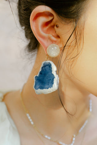 Watercolor Faux Stone Earring
