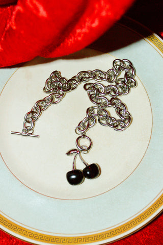 Black Cherry Pendant Necklace