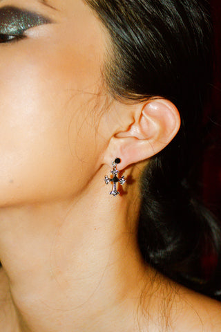 Baroque Mini Cross Post Earring