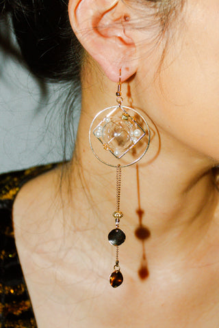 Asymmetrical Bubble Drop Earring