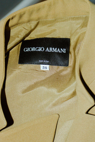 Vintage Giorgio Armani Silk Crepe Jacket With Tie