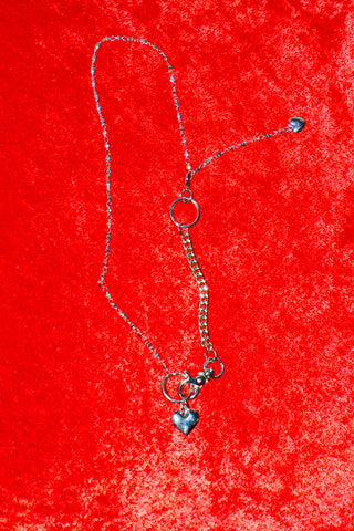 Asymmetrical Heart Pendant Necklace